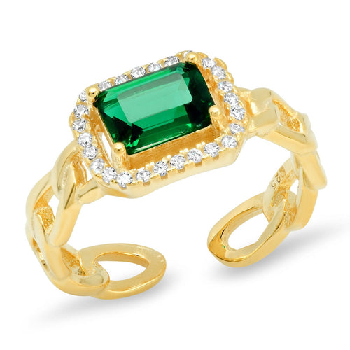 East West Emerald-Cut Ring