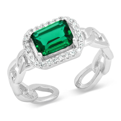 East West Emerald-Cut Ring