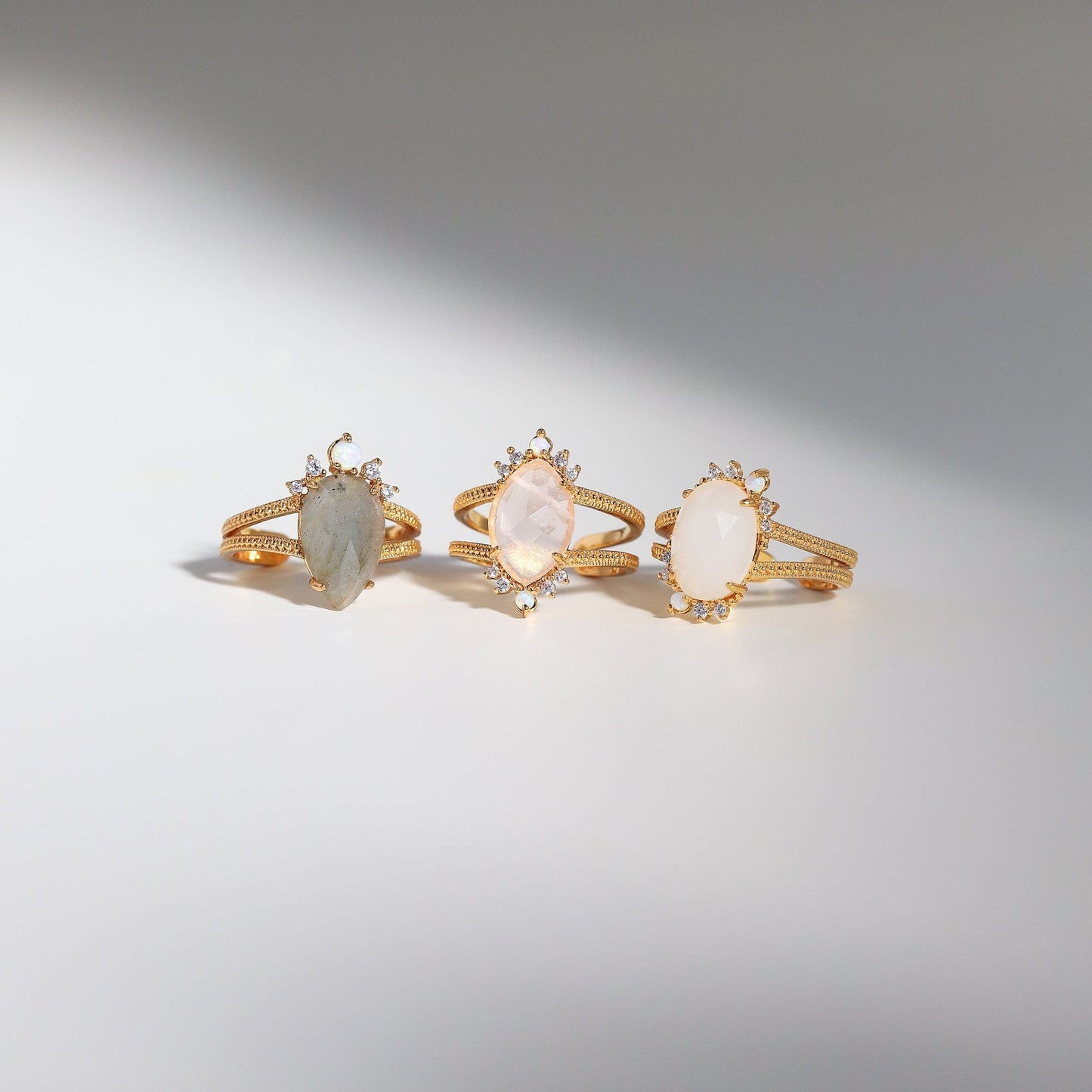 Rose Quartz Regal Open Ring