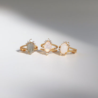 Rose Quartz Regal Open Ring