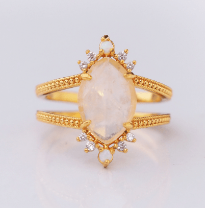 Rose Quartz Regal Open Ring